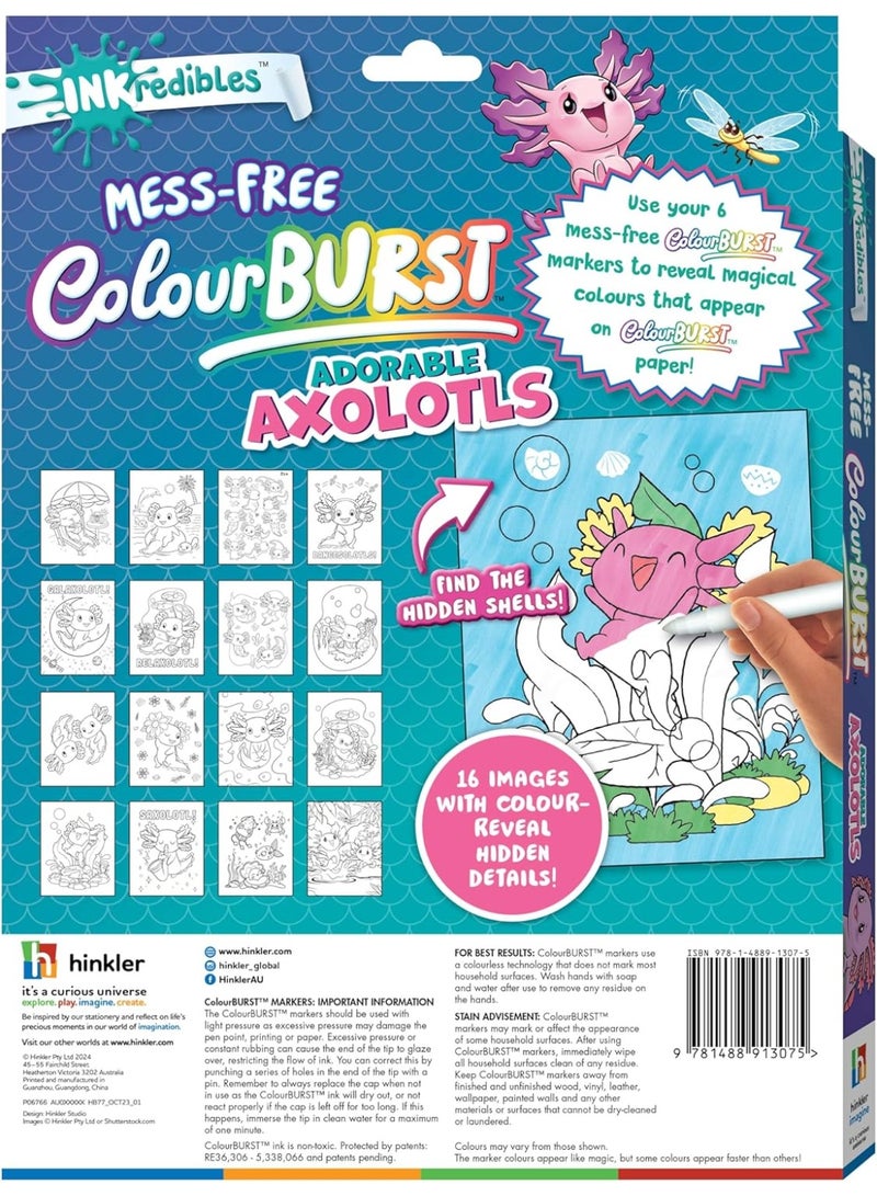 Hinkler Inkredibles Colour Burst Adorable Axolotls - Image 2